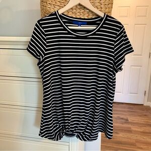 Apt. 9 Rib Knit Knot Striped Tee